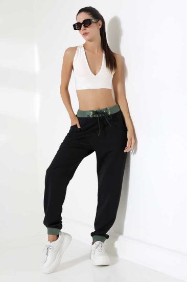 Unisex Siyah Jogger Sokak Stili Eşofman Altı | MS 1310